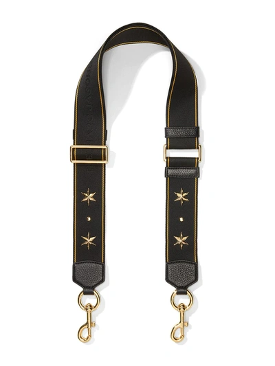 Marc Jacobs Gilded Webbing Strap In Black