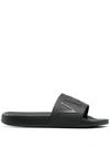 Valentino Garavani Man Sandals Black Size 7 Textile Fibers In Black