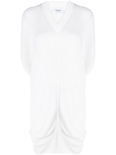 Dondup Sleeveless Shift Dress In White
