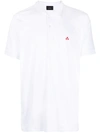 Peuterey Stripe-tipped Logo Polo Shirt In White