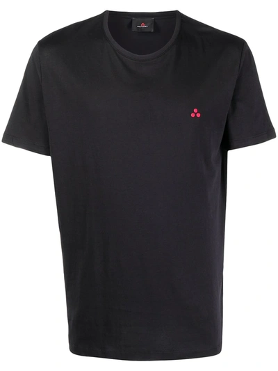 Peuterey Embroidered Logo T-shirt In Black