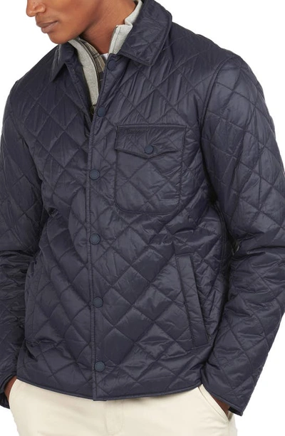 Barbour Lightweight Quilted Jacket In Navy Blue
