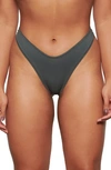 Skims Womens Deep Sea Dipped Mid-rise Stretch-cotton Jersey Thong Xxxxl