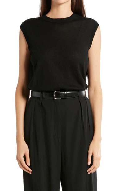 The Row Balham Spring Cashmere Sleeveless Sweater In Black