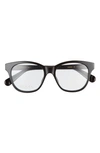 Gucci 51mm Cat Eye Optical Glasses In Black