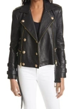 L AGENCE BILLIE BELTED LEATHER MOTO JACKET,1599VSLA