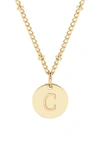 Brook & York Madeline Initial Pendant Necklace In Gold C