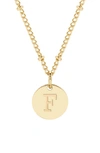 Brook & York Madeline Initial Pendant Necklace In Gold F