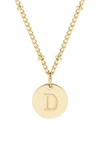 Brook & York Madeline Initial Pendant Necklace In Gold D