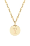 Brook & York Madeline Initial Pendant Necklace In Gold Y