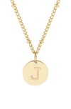 Brook & York Madeline Initial Pendant Necklace In Gold J