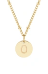 Brook & York Madeline Initial Pendant Necklace In Gold O
