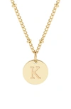 Brook & York Madeline Initial Pendant Necklace In Gold K