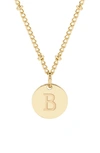 Brook & York Madeline Initial Pendant Necklace In Gold B