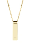 Brook & York Maisie Initial Gold-plated Pendant Necklace In Gold H