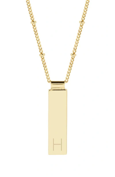Brook & York Maisie Initial Gold-plated Pendant Necklace In Gold - J