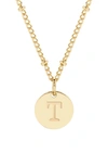 Brook & York Madeline Initial Pendant Necklace In Gold T