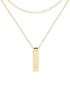 Brook & York 14k Gold Plated Maisie Initial Layering Necklace Set In Gold F