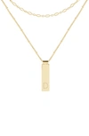 BROOK & YORK BROOK AND YORK MAISIE SET OF 2 INITIAL LAYERING NECKLACES,STN1005G