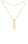 BROOK & YORK BROOK AND YORK MAISIE SET OF 2 INITIAL LAYERING NECKLACES,STN1005G