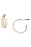 Jennifer Zeuner Drea Hoop Earrings In Yellow Gold