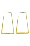 Panacea Rectangle Hoop Earrings In Gold