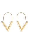 Panacea V-hoop Threader Earrings In Gold