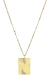 PANACEA STARBURST RECTANGLE PENDANT NECKLACE,N06380G2