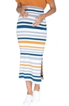 ANGEL MATERNITY STRIPE MATERNITY MIDI SKIRT,379G