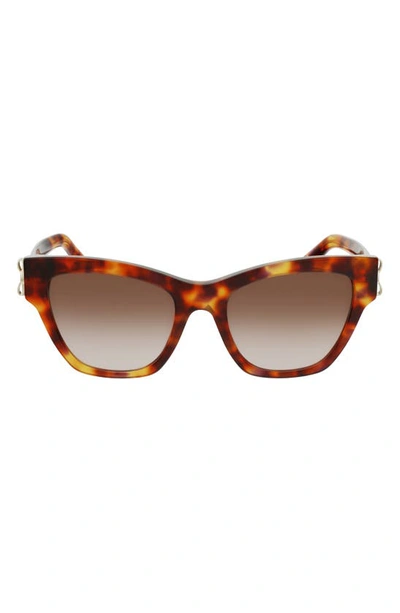 Ferragamo Women's Vara 53mm Cat Eye Sunglasses In Tortoise