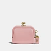 Coach Kisslock Coin Case In Blossom/brass