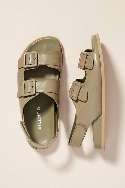 Silent D Hello Slingback Sandals In Green