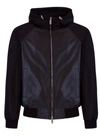 DSQUARED2 DSQUARED LEATHER HOODED BOMBER JACKET,S74AM1145 SY1491900