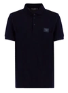 Dolce & Gabbana Men Logo Cotton Polo Shirt In Blu