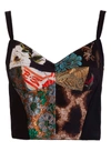 DOLCE & GABBANA PATCHWORK BUSTIER TOP,11764546