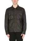 Belstaff Khaki Waxed Dunstall Jacket In Verde