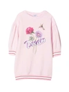 Monnalisa Dream Print Sweatshirt Dress In Rosa