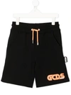 Gcds Teen Logo-print Track Shorts In Black