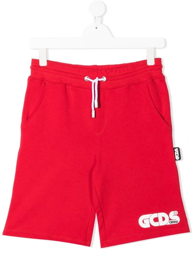 GCDS TEEN LOGO-PRINT SHORTS