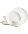 Hotel Collection Coupe 12 Pc. Bone China Dinnerware Set, Service For 4, Created For Macy's In White