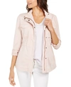 STYLE & CO PETITE COTTON UTILITY JACKET, CREATED FOR MACY'S