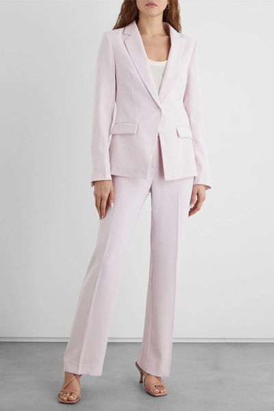 Iris & Ink Dorothy Crepe Blazer In Pastel Pink