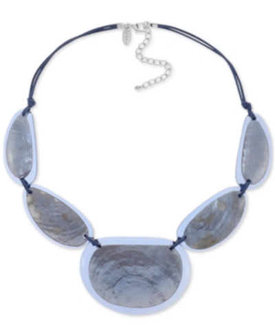 Style & Co Resin Statement Necklace, 21-1/2" + 3" Extender, Created For Macy's In Pastel Blue