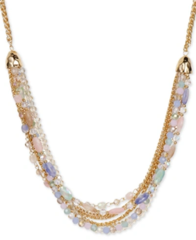 Style & Co Link & Beaded Multi-chain Statement Necklace, 30" + 3" Extender, Created For Macy's