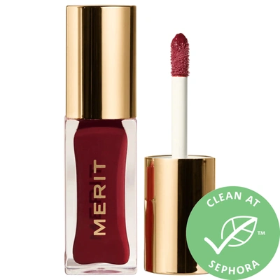 Merit Shade Slick Classics Tinted Lip Oil Sangria 0.23 oz/ 7 ml