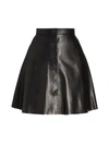 ALAÏA LEATHER BUTTON-FRONT SKIRT,400013741253