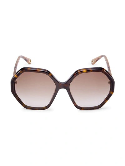 Chloé Women's Geometric Sunglasses, 58mm In Avana