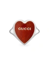 GUCCI GG HEARTS STERLING SILVER & ENAMEL RING,400013843363