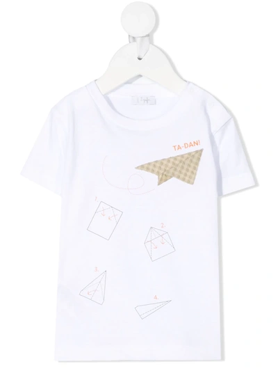 Il Gufo Babies' Graphic-print Cotton T-shirt In 白色