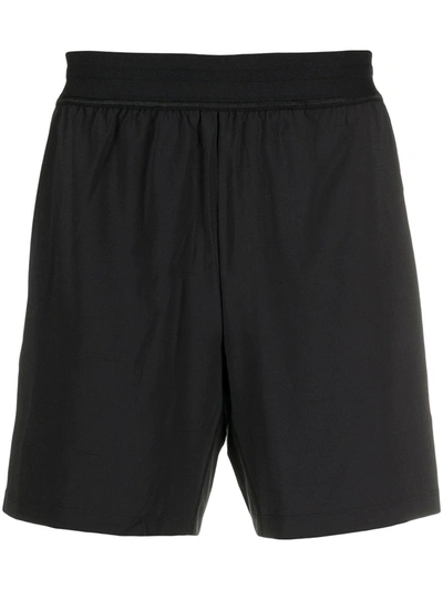 Nike Elasticated Logo Print Shorts In Black